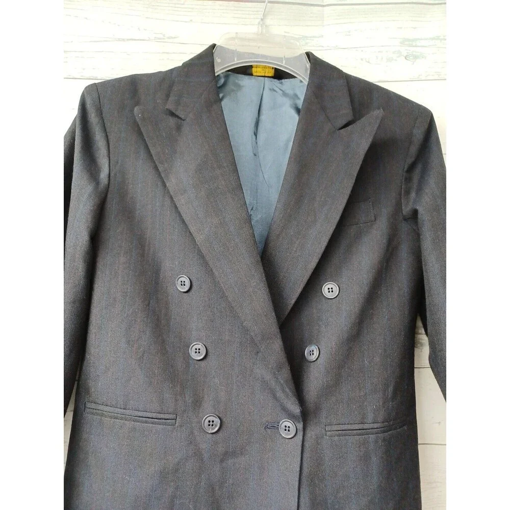 Charles Klein Boys Blazer Jacket Navyblue Double Breasted Sz 12